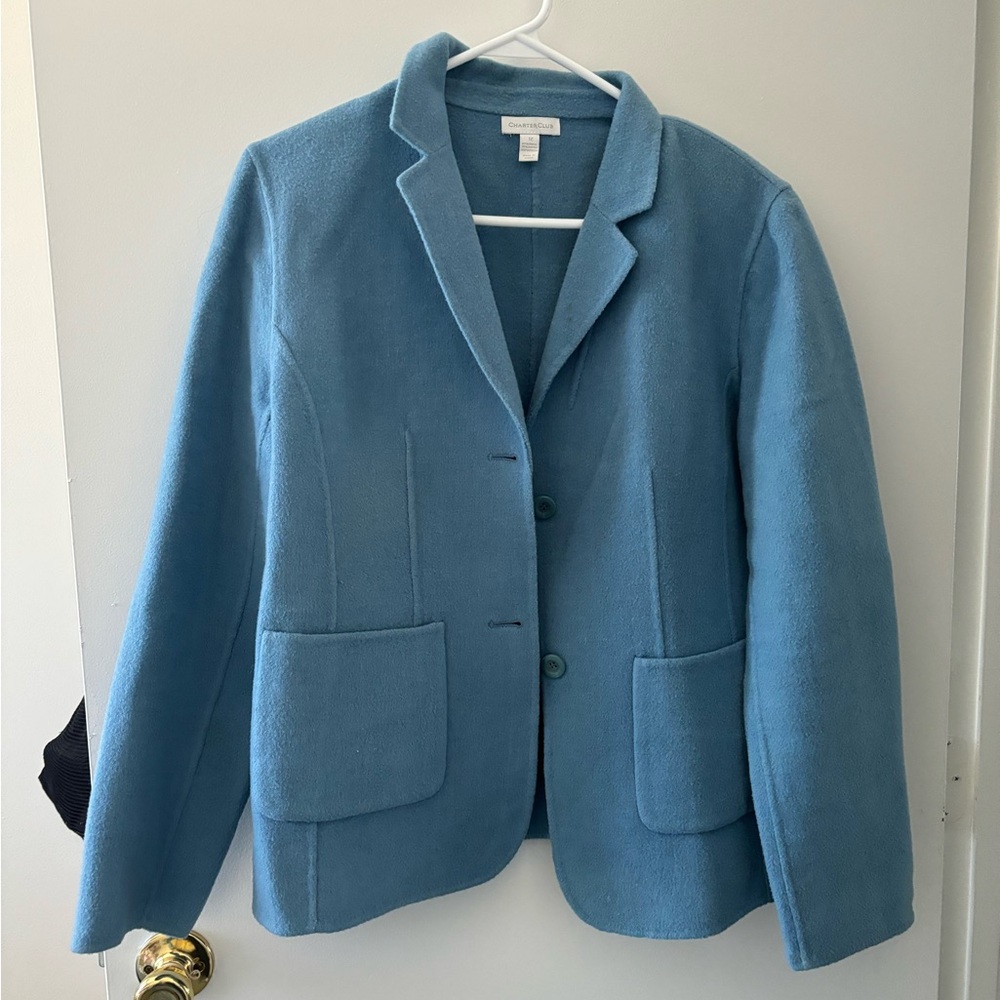 Light Blue Wool Blazer